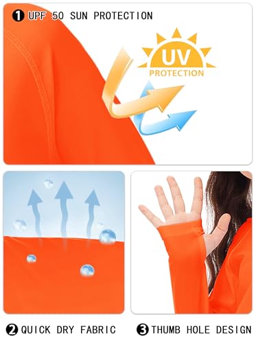Image of Remimi Kids Sun Shirt Rash Guard Quick Dry Sun Protection Athletic Hoodie Hiking Shirts 3-12 Years