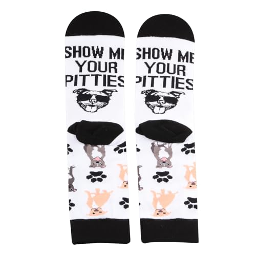 2 Pairs Pitbull Socks Gift For Dog Lovers Pitbulldog Owners Gift Show Me Your Pitties Socks Pitbull Mom Gift Pittie Gift4