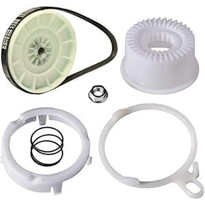 W10721967 Washer Pulley Clutch Kit & W10006384 Washer Drive Belt Fit for Whirlpool Kenmore Maytag Washing Machine Replaces PS10057144 W10239973 W10006352 W10006354 W10315818 W10326374