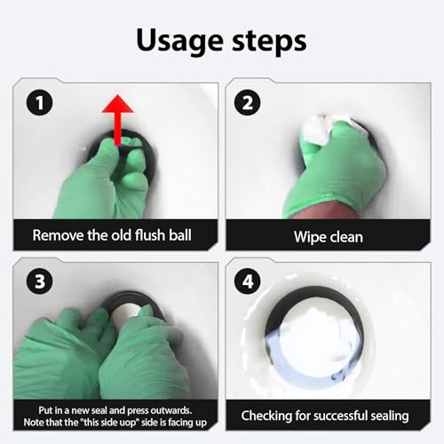 Image of RV Toilet Seal, RV Toilet Seal Kit, RV Toilet Seal Replacement for 385311658 Flush Seal for Dometics 300 310 320 Series Parts, RV Toilet Flush Ball Seal Replacement Flush Ball Gaskets(2 Packs)