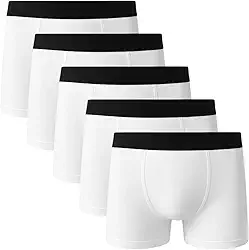 Kit 5 Cuecas Boxer Basic Lisa 100% Algodão Masculina Sortida