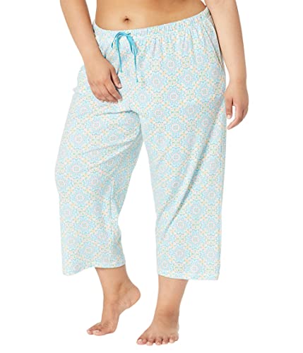 Image of Karen Neuburger Women's [Plus Size] Short Sleeve Girlfriend Capri Pajama Set