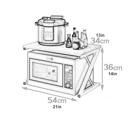 Étagère à micro-ondes multicouche sur pied pour optimiser une petite cuisine