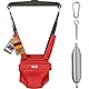 MOAS SHOP® Türhopser Baby: Türschaukel Baby, Baby Hopser, Alter 4-24 Monate, Max Kapazität 13kg, Ergonomischer Sitz mit Gurt, Höhenverstellbar, Türrahmen Schaukel, Stahlanker, Abwischbar | Rot |