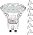 Vinaco GU10 LED Bulbs Dimmable, 25000hrs Long Lifespan 50W Equivalent GU10 LED Bulb 5000k Daylight, 120° Beam Angle MR16 GU10 LED Bulb, 6W=50W GU10 LED Light for Recessed Track Lighting