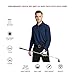 Mens Golf Shirts Quick Dry Regular Fit Sport Casual Solid Mens Long Sleeve Polo Shirts Navy