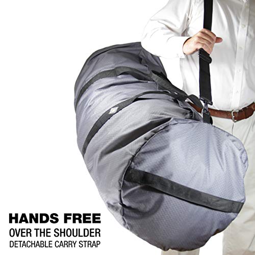 Northstar Bags SD1842 Diamond Ripstop Series Gear Duffle Bag 18in Diam 42in L 175 Liter, Steel Gray