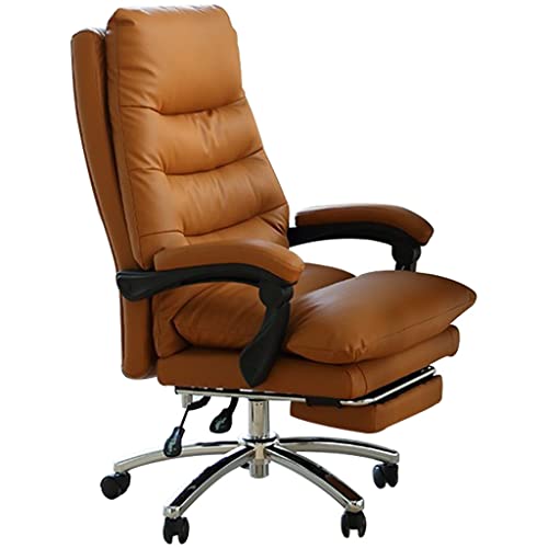Chaise de bureau pour personnes lourdes en cuir microfibre pivotante à 360°