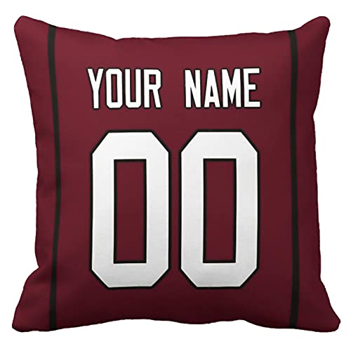 Image of ANTKING Throw Pillow 2 Pack with Custom Name and Number Personalized Gift for Men Women Boys