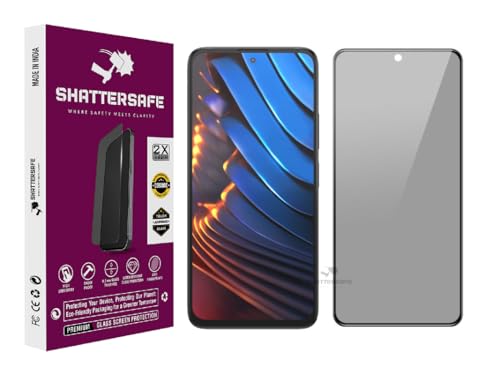 Image of Anti-Spy Privacy Tempered Glass Screen Protector Compatible For Poco M7 [Pack of 1]. 9H Hardness, Anti-Scratch, Edge-to-Edge Protection With Easy Installation Kit & Case Friendly Fit.