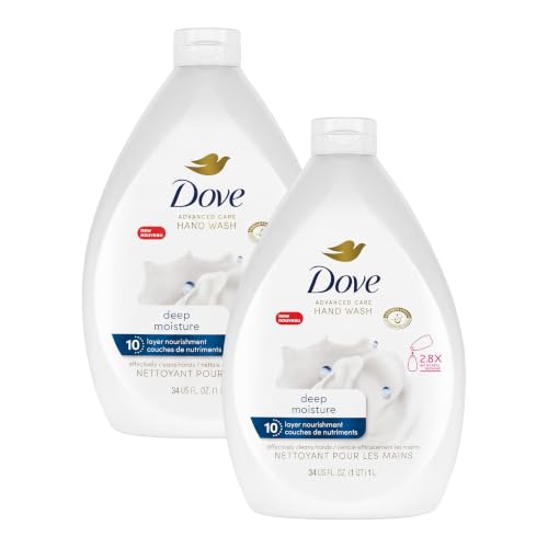 Dove Advanced Care Hand Wash Deep Moisture for Soft, Smooth Skin More Moisturizers Than The Leading Ordinary Hand Soap, 34 oz, (Pack of 6) - image 1