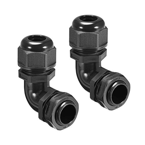Serre-câble étanche M25 coudé 90 degrés nylon pour gaines 6-11mm