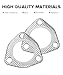 PAIYUE 2PCS Exhaust Gasket,Car Accessories 3-Bolt Header Gasket,Automotive Replacement Exhaust Pipe Connector Gaskets,Used for Piping Connections for Manifold,Header,Muffler (2inch)