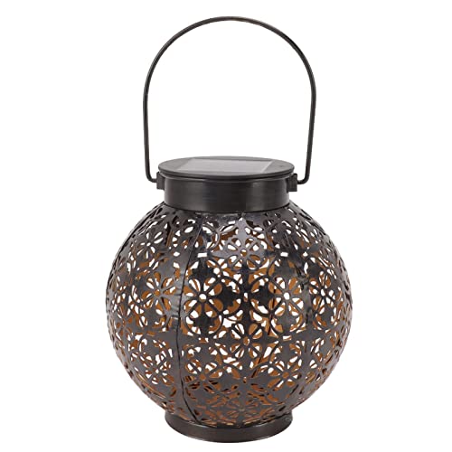 Lampe LED à énergie solaire avec motif creux décoratif extérieur pour allée et terrasse