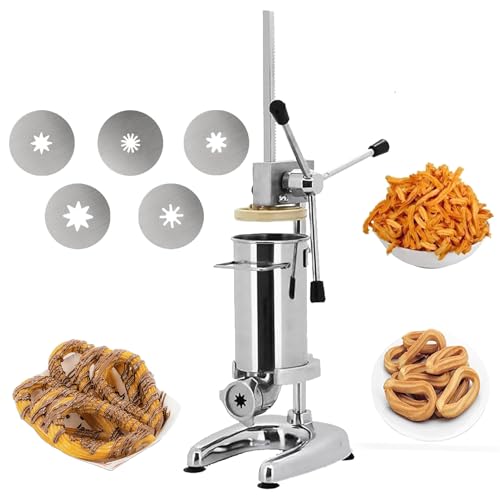 Feiphla Juego De MáQuina para Hacer Churros Y Rellenar Churrera MáQuina para Hacer Churros para FreíR Churros Rellenos para El Hogar Restaurantes PanaderíAs 2L