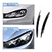 MACHSWON 2 Pcs ABS Headight Eyebrow Stickers Left+Right Bezel Trim, Headlight Eyebrows Eyelids Trim Cover, Compatible with VW Golf VI MK6 GTI GTR GTD 2008-2013 (Glossy Black)