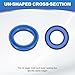 PATIKIL UN Radial Shaft Seal 16mm ID x 22mm OD x 5mm Width, 5 Pcs PU Oil Seal for Industry Bearing Shaft Pumps Piston Cylinder, Blue