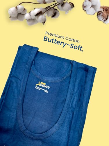 Image of Amul Comfy Men's Vest | Round Neck | Breathable Lightweight Innerwear | Moisture Wicking | Soft Feel | Pack of 3 | Color May Vary