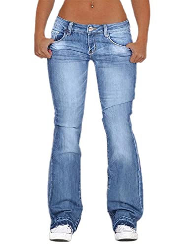 Stretchy Low-Rise Straight Leg Jeans