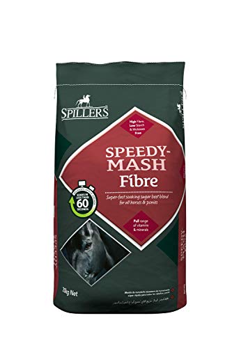 SPILLERS Speedy-Mash Fibre Horse Feed 20kg - Fast Fibre Horse Food for all Horses and Ponies including Senior - Whole Cereal and Molasses Free Recovery Mash