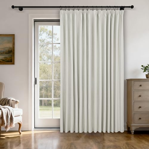 Fcosie Pinch Pleated Curtains for Traverse Rod, Back Tab 100%