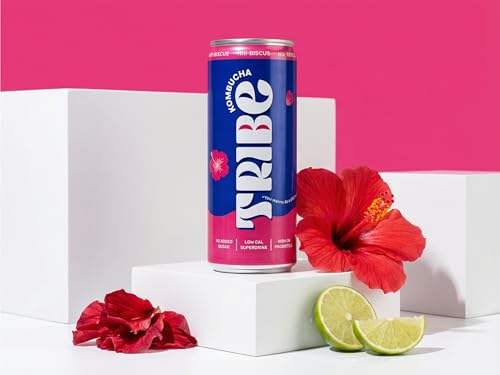 Image of Tribe Kombucha Probiotic Super Drink | Supports Gut Health | Gluten-Free | Naturally Fermented | Super Refreshing | Gut Friendly | Improves Blood Sugar | Antioxidant and Hydration | No Added Sugar |250 ML X 2 (OG CLASSIC + HIII BISCU)
