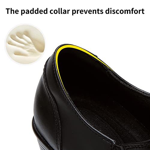 UZB Women's Slip-On Loafer Zip Leather Pump Shoes4