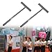 Milageto 2x Handheld Stainless Steel Sign Holders Advertising Holders Billboard Practical Signboard Rods for Sports Meeting Tour Guide, 60 cm