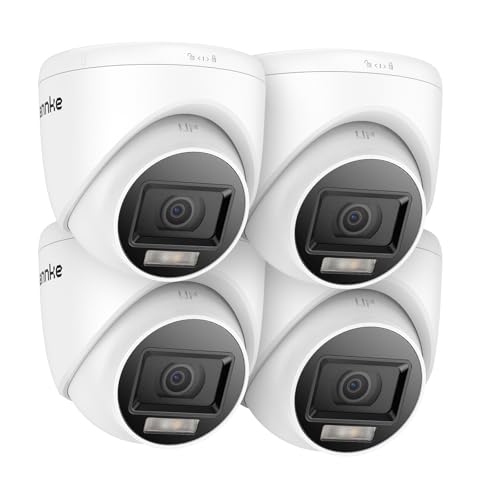 ANNKE 4 Pack 2MP Aussen Überwachungskamera Set, Full HD 1080p Sicherheitskamera für DVR Überwachungssystem Ersatzkamera für DVR Recorder mit Intelligente Dual-Beleuchtung Farb-Nachtsicht