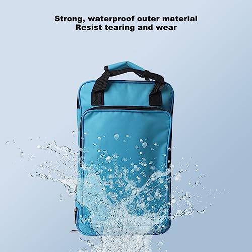 Mochila para baquetas, material Oxford portátil azul miniatura 4