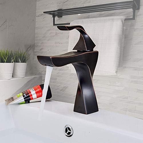 Robinets de lavabo mitigeur pour salle de bain grue à eau chaude et froide sur pont