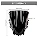 PSLER Windshield Windscreen Double Bubble for YZF R3 R25 2019-2025 Black