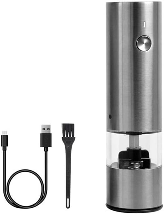 Outdoor Portable Small Grinder Kitchen Tools Rose Salt Grinder Electric Pepper Grinder(White-Fruit peach5)