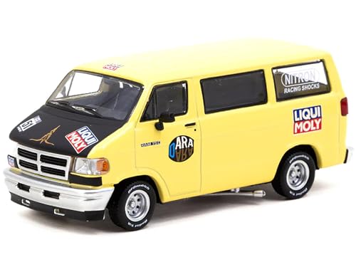 150 Van Yellow with Black Hood and Graphics Global64 Series 1/64 Diecast Model by Tarmac Works T64G-TL032-YL