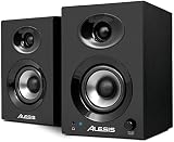 Alesis Elevate 3   Paire d'Enceintes de Monitoring Actives 60 W avec Bass Boost pour Création Multimédia Professionnelle  sur PC et MAC