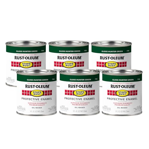 Image of Rust-Oleum Stops Rust Brush On Protective Enamel Paint, Gloss Hunter Green