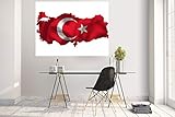 Beliebt als Geschenk. Überall im Haus nutzbar. Motiv Türkei Istanbul Fahne.
