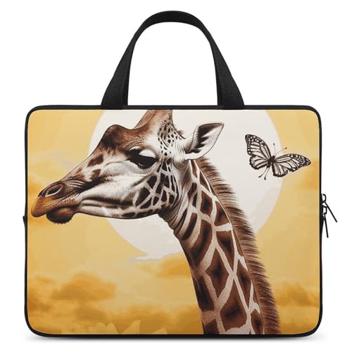 Pochette PC portable 10 pouces girafe pour le bureau et les cours