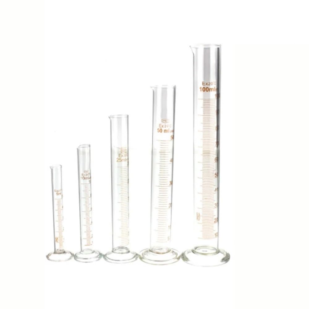 Probeta de vidrio Probeta graduada de laboratorio Taza de medición estándar de laboratorio de química/Probeta de medición(500ml)