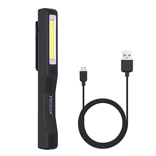 PROZOR 3W COB 1W LED Mini Work Light Magnetic Inspection Lamp USB Rechargeable Hand Torch Cordless Flexible with 80CM USB to Micro USB Cable