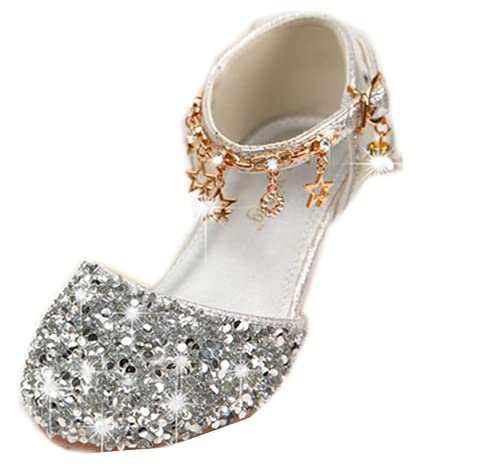 Kwelt Filles Cadeau d'anniversaire Paillettes Princesse Chaussures Sandales Filles fête Cristal Chaussures Mariage Chaussures fête Chaussures Carnaval Halloween fête de noël Cover