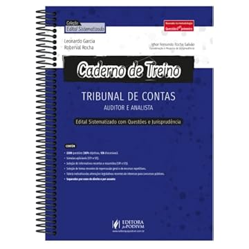 Capa do livro Caderno de Treino - Tribunal de Contas - Auditor e Analista - Edital Sistematizado com Questões e Jurisprudência