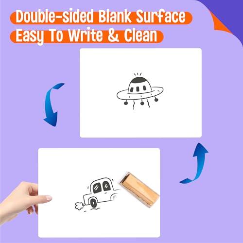 8 Packs Small Whiteboards, Double Sided Dry Erase Blank Board, Writable and Erasable White Board for Office, Home, Classroom, Math, Drawing (Each Measures 12” x 9”) - Image 5