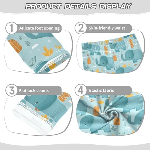 Blue Elephant Girls Leggings Soft Stretch Workout Yoga Dance Pants for Kids Casual Tights3