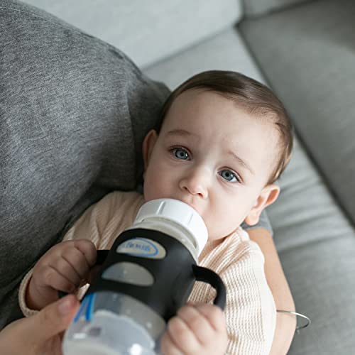 Dr. Brown’s® Milestones™ 100% Silicone Baby Bottle Handles, Wide-Neck, Black, 2 Pack, 4m+ - image 3