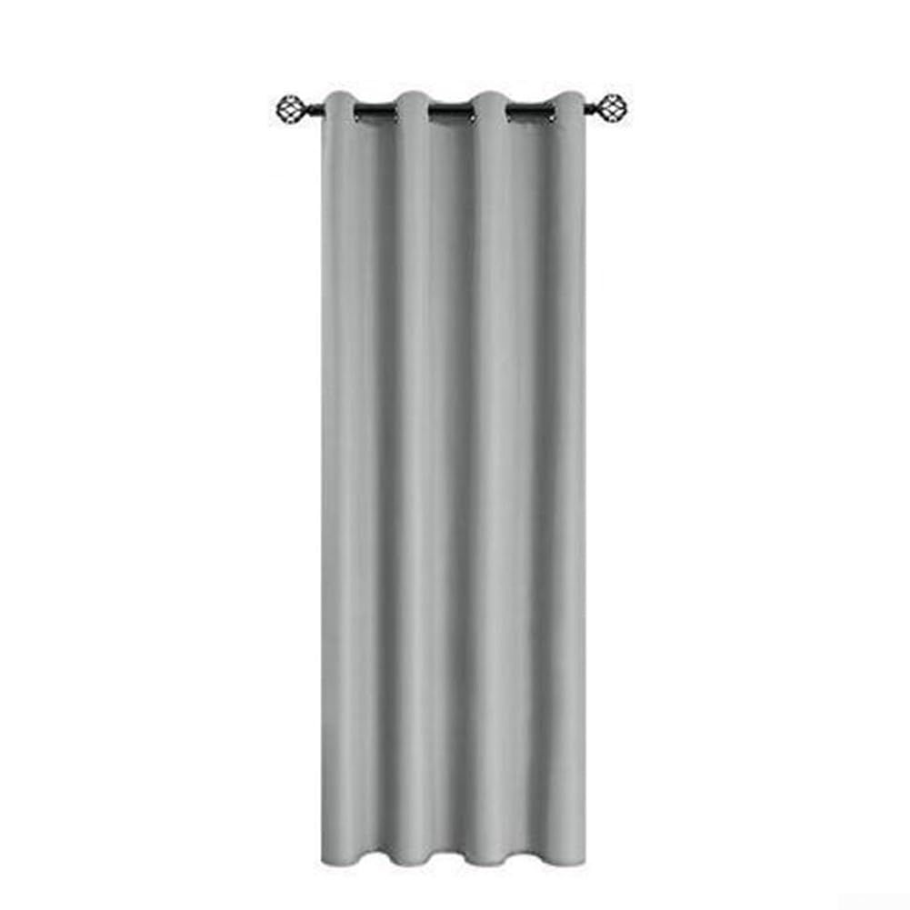 Cortinas opacas térmicas resistentes, con aislamiento térmico e insonorizadas para dormitorio, habitación de niños y sala de estar (gris)
