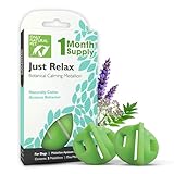 Only Natural Pet Just Relax Botanical Calming Collar Medallion for Dogs – Essential Oil Blend with Lavender & Chamomile – Comfort for Indoor Use or Travel – 2 Medallions, 1 Month Supply