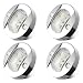 Partsam 4Pcs 3" Inch Round Chrome Marine Clear Lens Blue LED Transom Mount Stern Anchor Navigation Lights IP67 Waterproof,Round Boat Marine Lamps 6-2835-SMD,Boat LED Stern Lights 12V