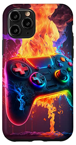 Coque pour iPhone 11 Pro Gamer Esthétique Graphique Gaming Jeux Vidéo Garçons Adolescents Enfants