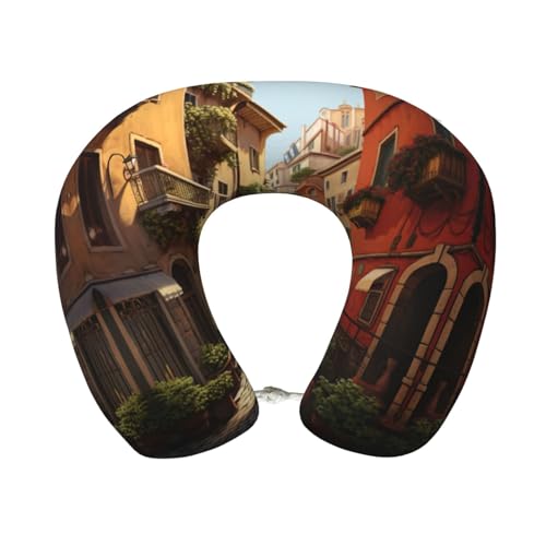 Almohada de viaje Polycotton Negra con espuma viscoelástica miniatura 1